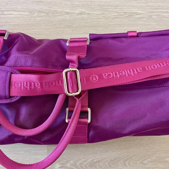 Lululemon Purple & Pink Yoga Mat Duffel Bag VTG with Shoulder Straps - Picture 4 of 11
